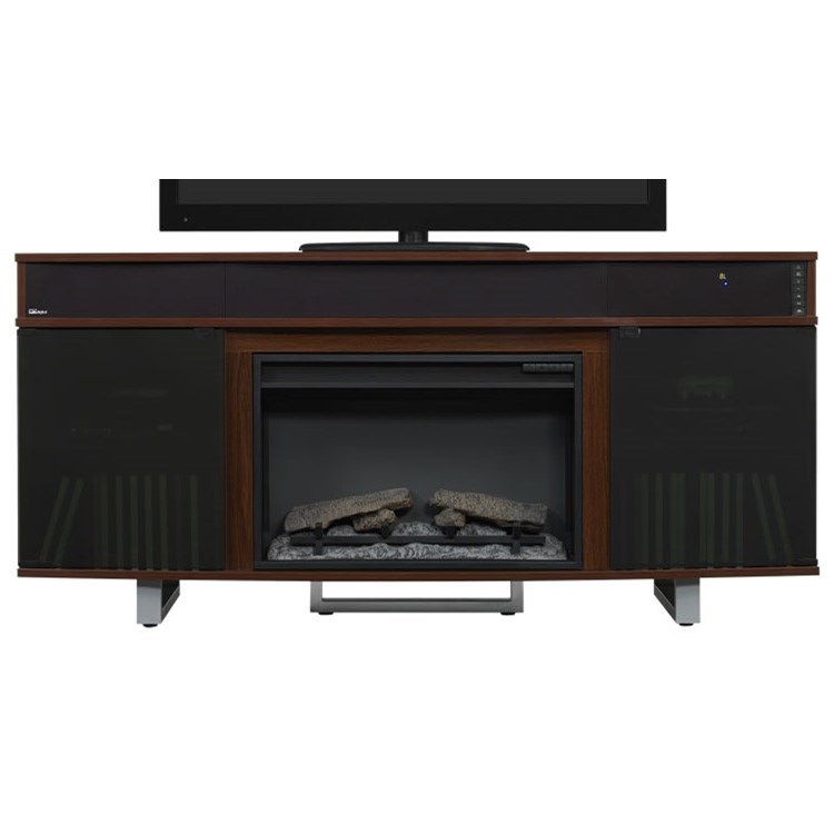 Enterprise 64 Fireplace Media Mantel with Bluetooth Sound Bar | Sadler's  Home Furnishings | TV Stands