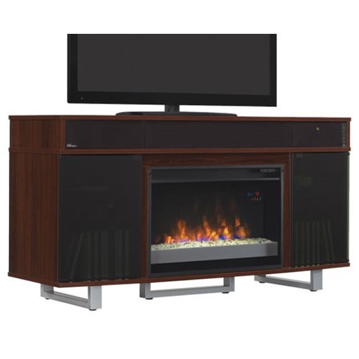 ClassicFlame Enterprise 26MMS9864-NC10+26II042FGL 64 Fireplace Media  Mantel with Bluetooth Sound Bar | Westrich Furniture u0026 Appliances | TV  Stands