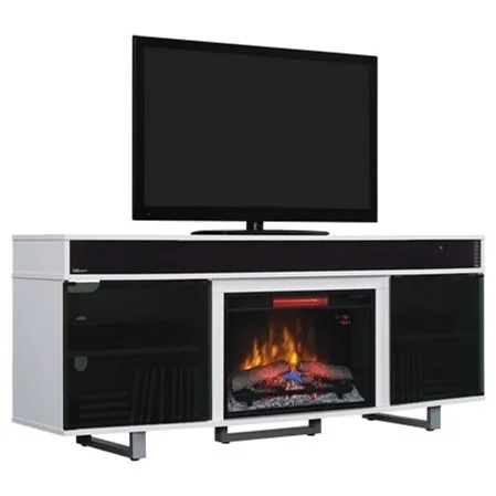 ClassicFlame Enterprise 26MMS9872-NT01+26II042FGL 72 Fireplace Media  Mantel with Bluetooth Sound Bar | Factory Direct Furniture | TV Stands