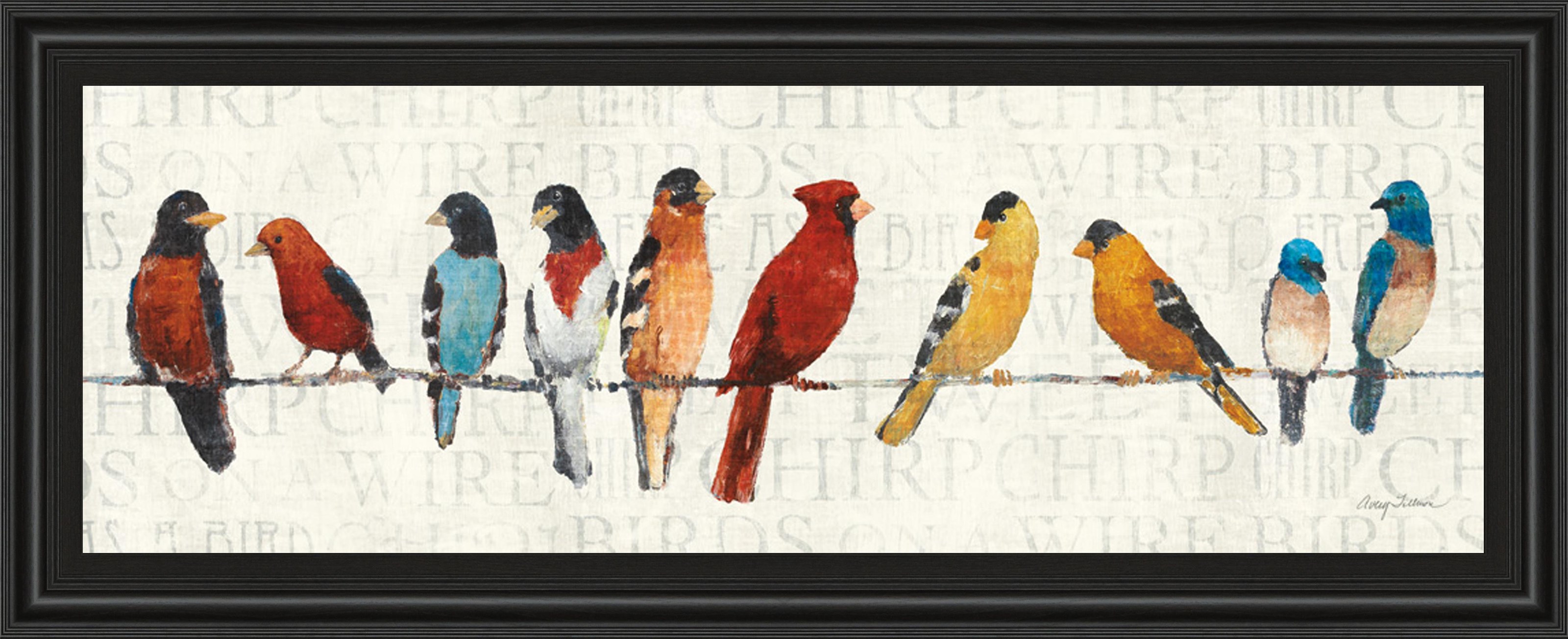 Classy Art Art The Usual Suspects Birds On A Wire Framed Westrich Furniture Appliances Prints Paintings