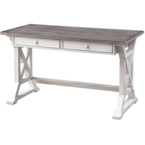 Coast To Coast Imports Bar Harbor Ii Farmhouse Style Two Drawer Writing Desk Zak S Home Table Desks Writing Desks