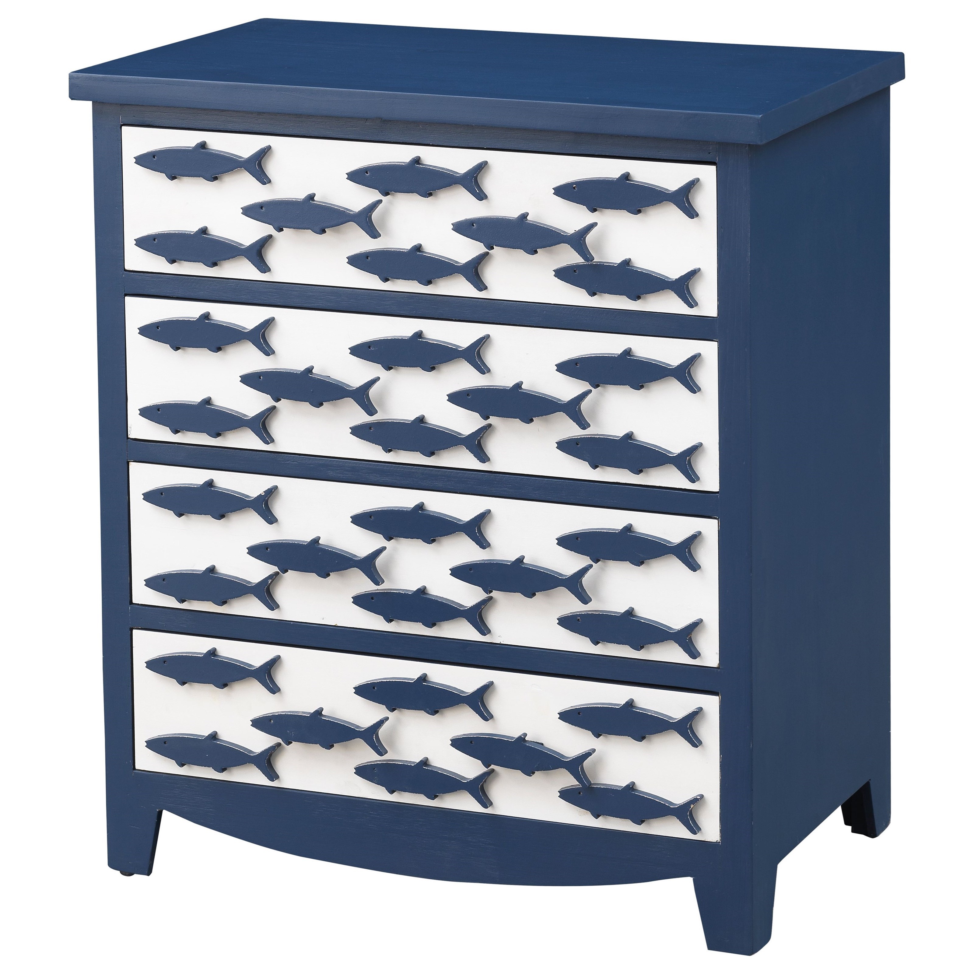 Coast To Coast Imports Pieces In Paradise Coastal 4 Drawer Chest Zak S Home Accent Chests