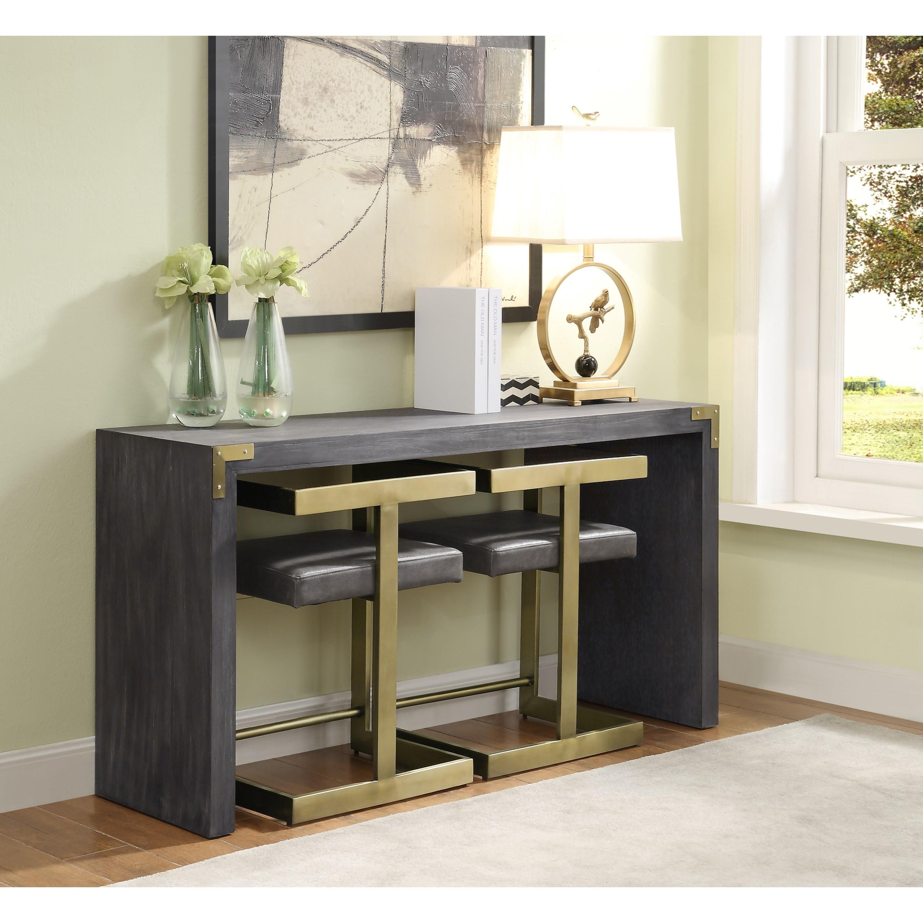console table with stools
