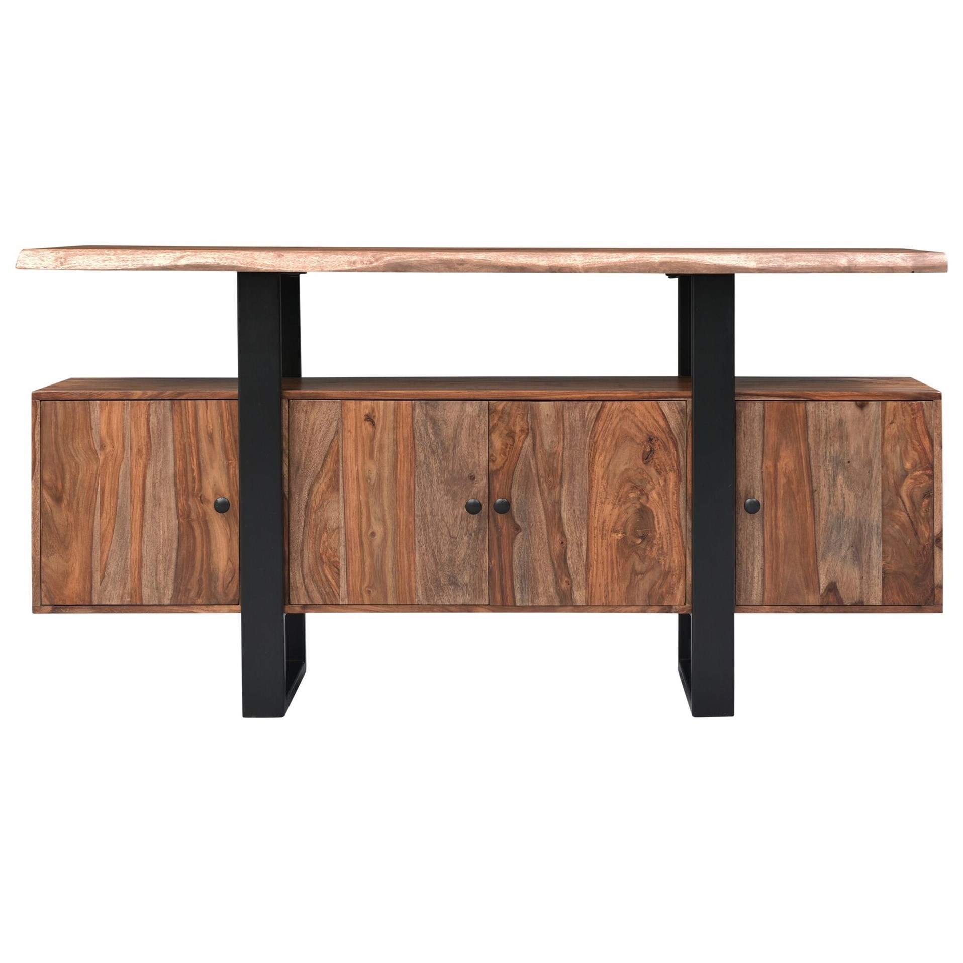 Coast To Coast Imports Asdf 37119 Rustic Contemporary 4 Door Media Credenza Miller Home Tv Stands