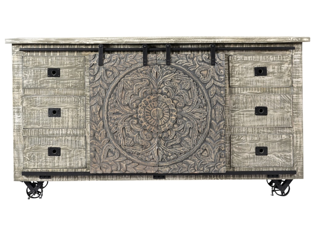 Asdf 6 Drawer Media Credenza