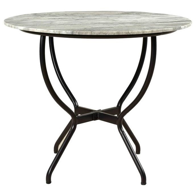 C2c Asdf Round Dining Table With Marble Top Walker S Furniture Kitchen Tables