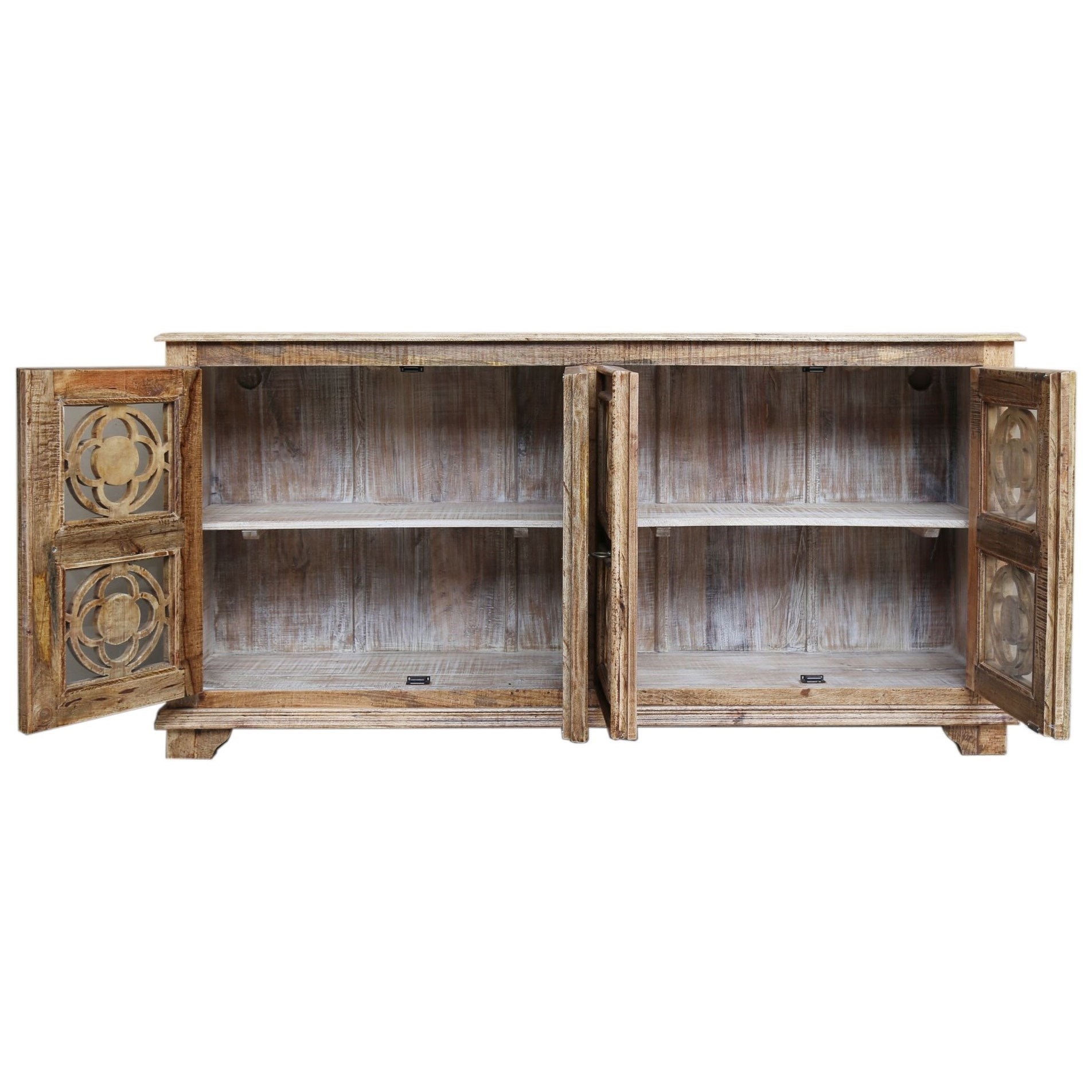 Coast To Coast Imports Asdf 4 Door Media Credenza With Distressed
