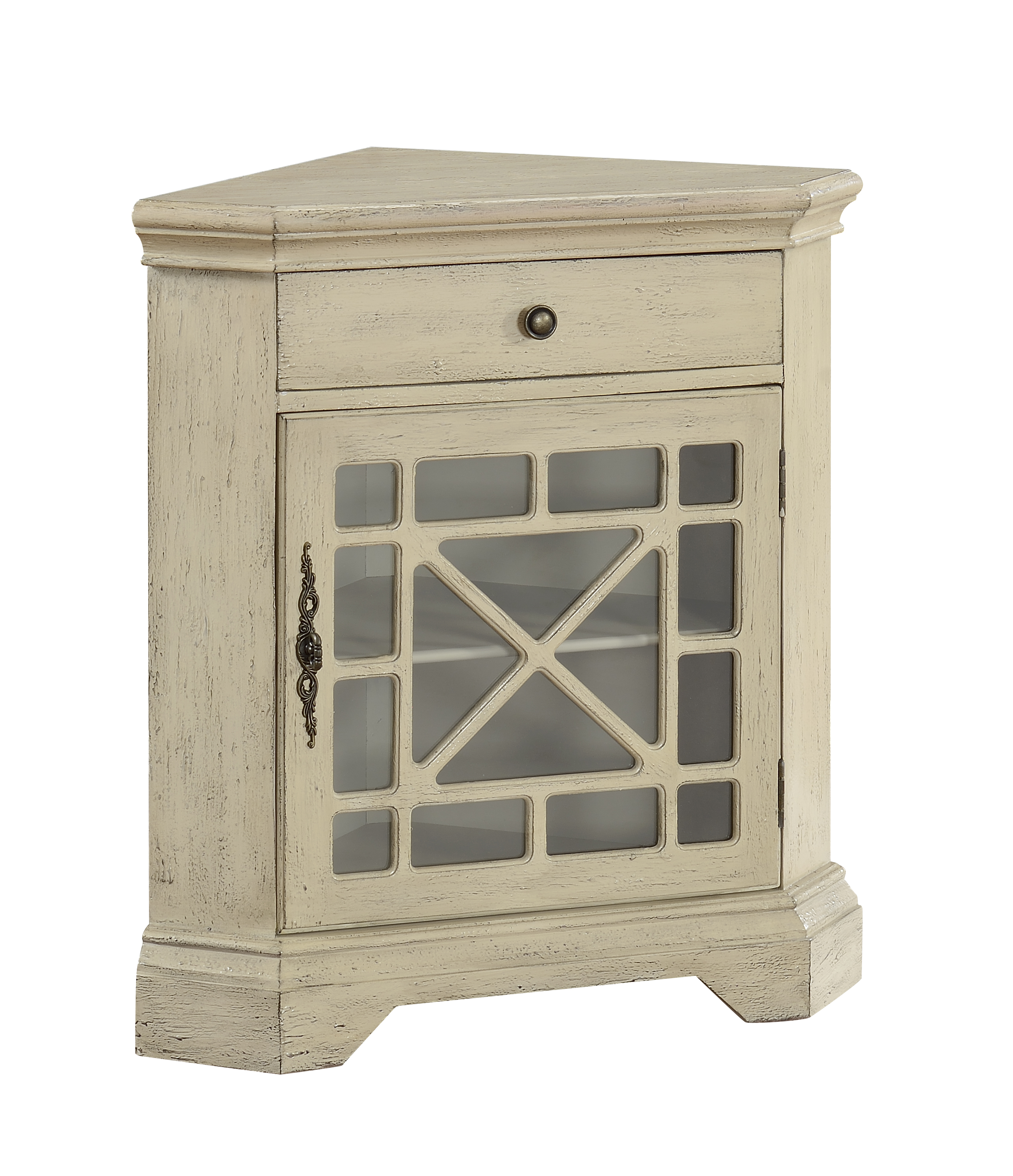 Coast To Coast Imports Coast To Coast Accents One Drawer One Door Corner Cabinet Zak S Home Accent Chests