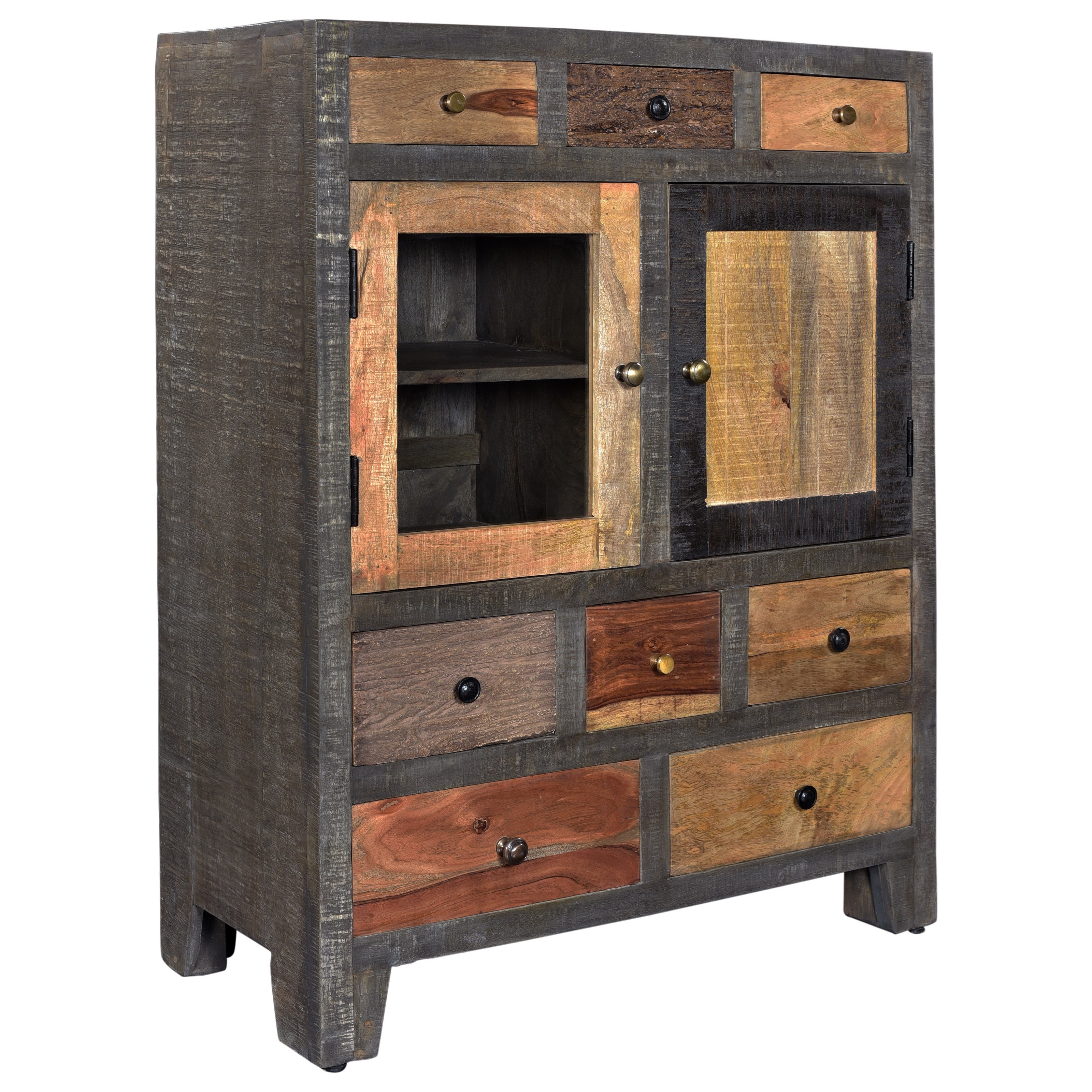 Coast To Coast Imports Coast To Coast Accents Eight Drawer Two Door Cabinet Zak S Home Accent Chests