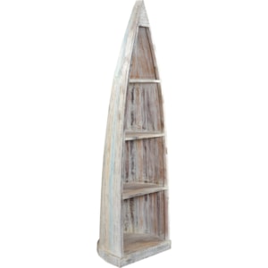 Coast To Coast Imports Pieces In Paradise 98245 Nautical Canoe Shaped Bookcase Baer S Furniture Open Bookcases