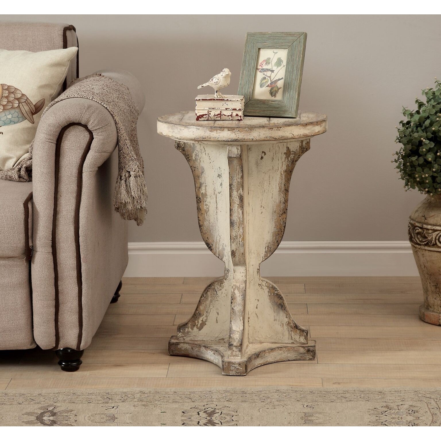 Coast To Coast Imports Coast To Coast Accents Relaxed Vintage Round Accent Table Wayside Furniture End Tables