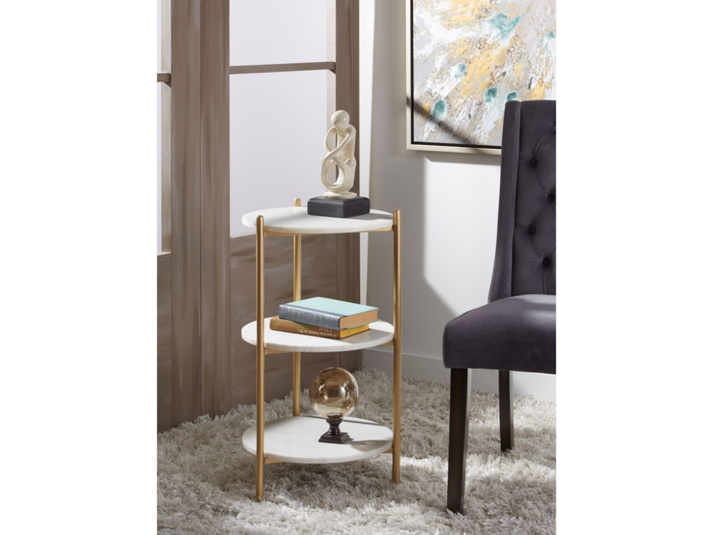 Coast To Coast Imports Coast To Coast Accents Contemporary Round 3 Tier Accent Table Wayside Furniture End Tables