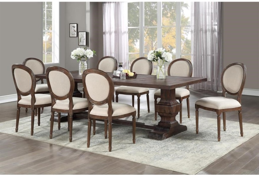 Coast To Imports Marquette 9 Piece Table And Chair Set Marquette 9 Piece Table And Chair Set