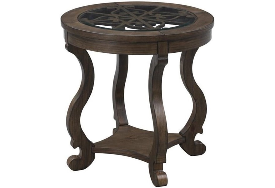 Coast To Coast Imports Orchard Park Traditional Round End Table
