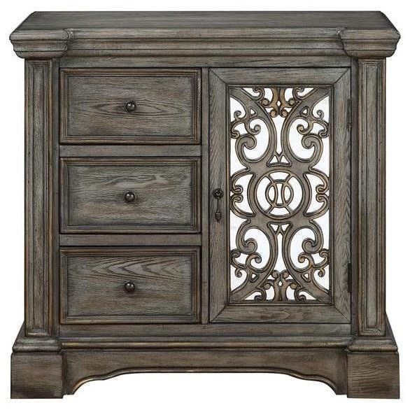 Coast To Coast Imports Savannah 48185 Transitional One Door Three Drawer Cabinet Baer S Furniture Accent Chests