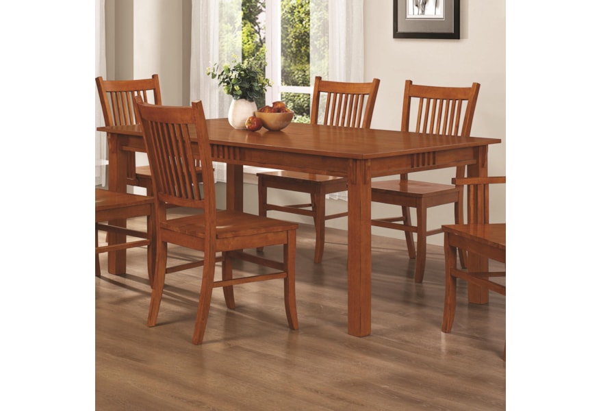 Coaster Marbrisa Rectangular Leg Dining Table Prime Brothers Furniture Dining Tables