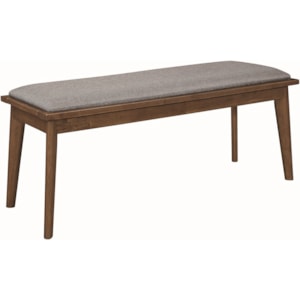 Coaster 1080 Mid Century Modern Dining Bench With Upholstered Seat Rife S Home Furniture Dining Benches