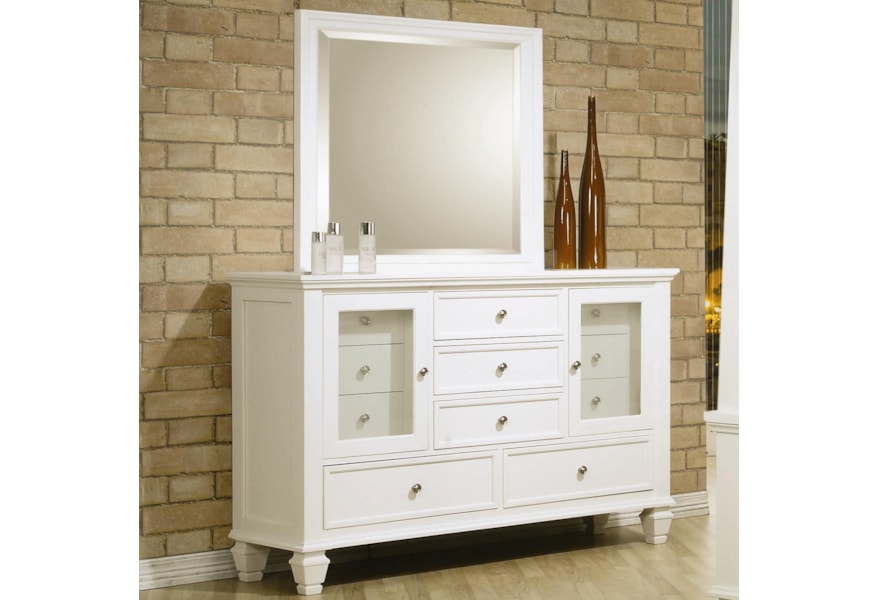 Coaster Sandy Beach Classic 11 Drawer Dresser And Vertical Dresser