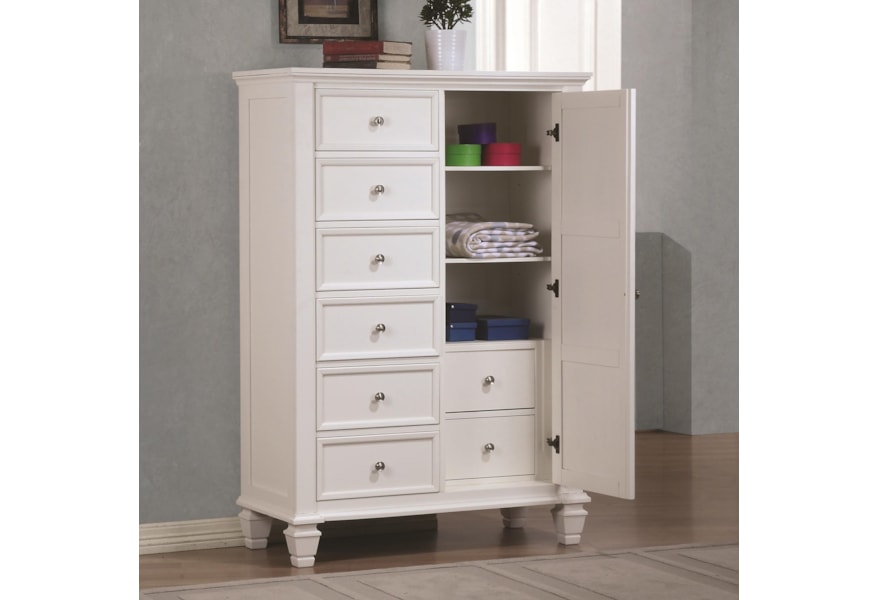 Coaster Sandy Beach 201308 Door Dresser With Concealed Storage