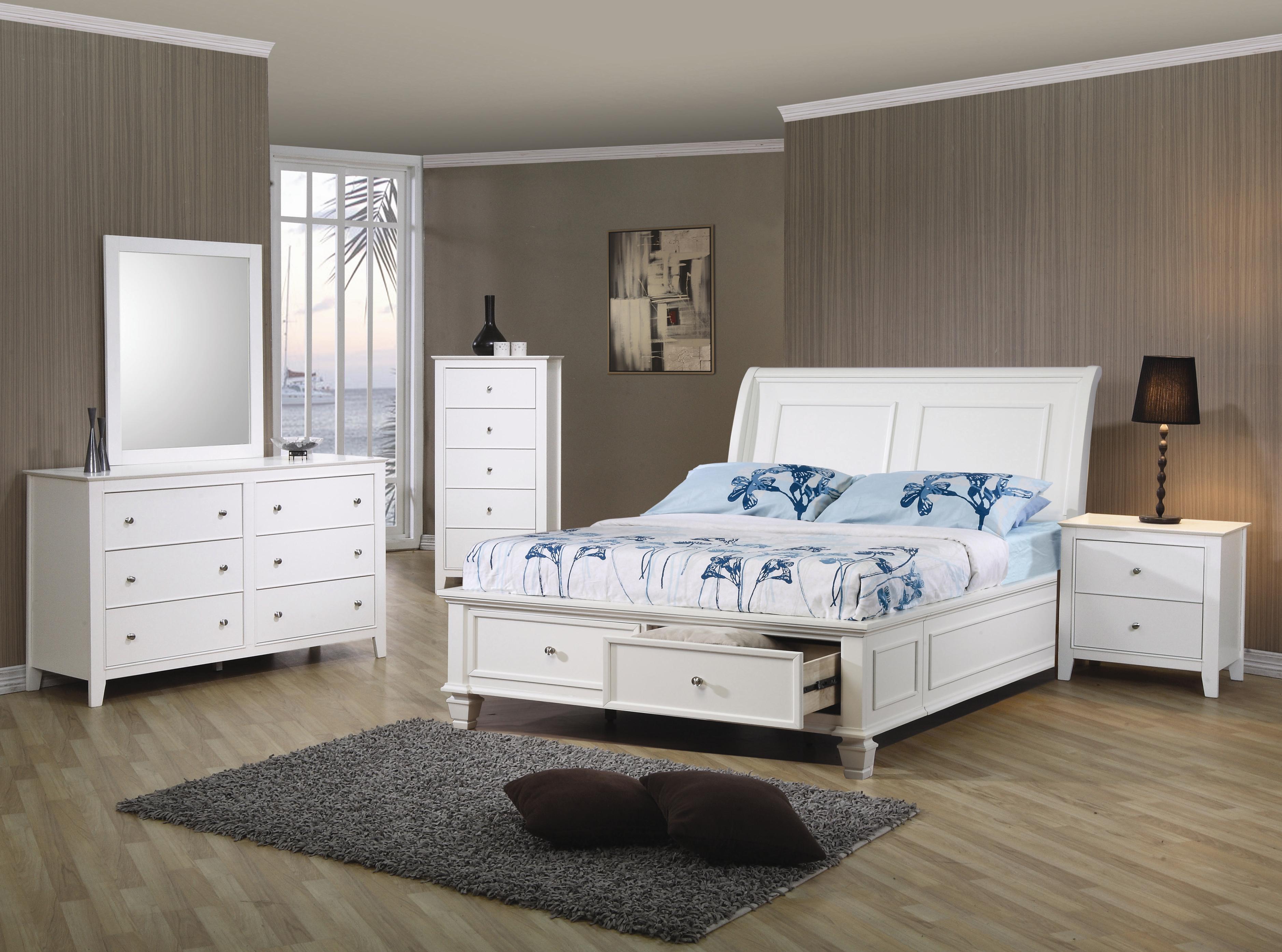 Coaster Sandy Beach Full Sleigh Bed With Footboard Storage Value City Furniture Sleigh Beds