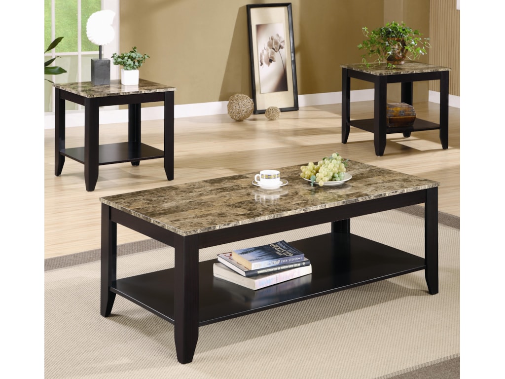 Coaster Occasional Table Sets 3 Piece Set With Coaster Occasional Table Sets3 Piece Set