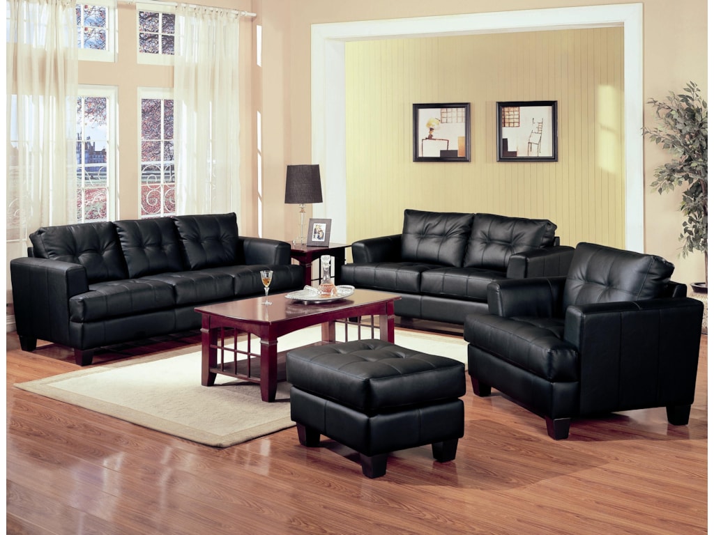 Samuel Contemporary Leather Sofa By Coaster At Value City Furniture