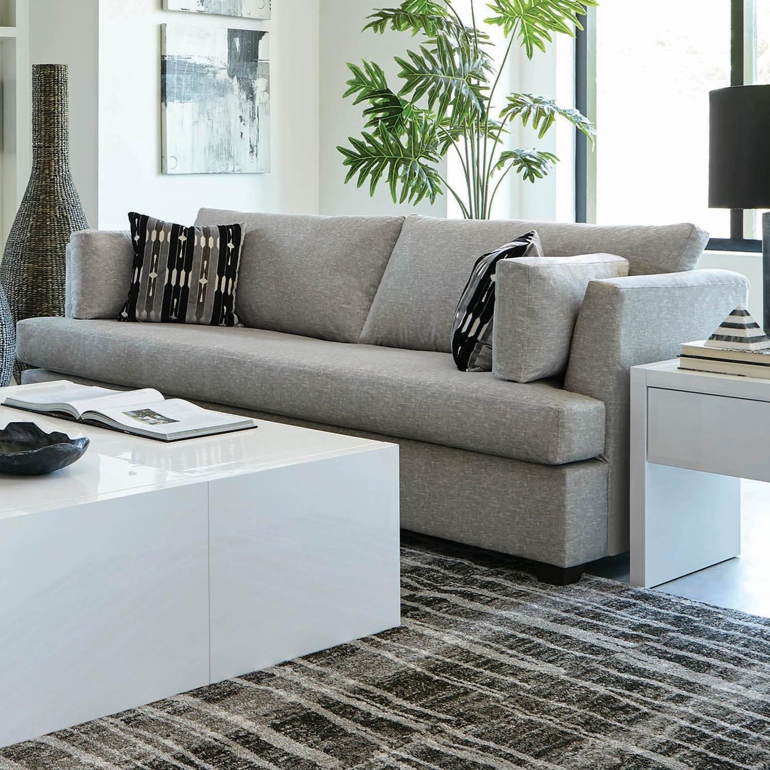 Coaster Lola Contemporary Sofa With Track Arms Value City Furniture Sofas