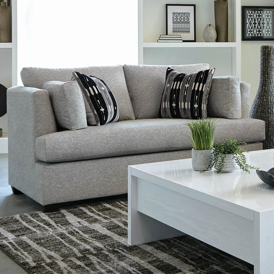 Coaster Lola Contemporary Love Seat With Track Arms Value City Furniture Love Seats