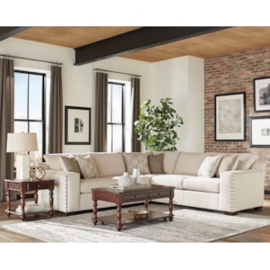 Coaster Aria Transitional Sectional Sofa With Nailhead Trim A1 Furniture Mattress Sectional Sofas
