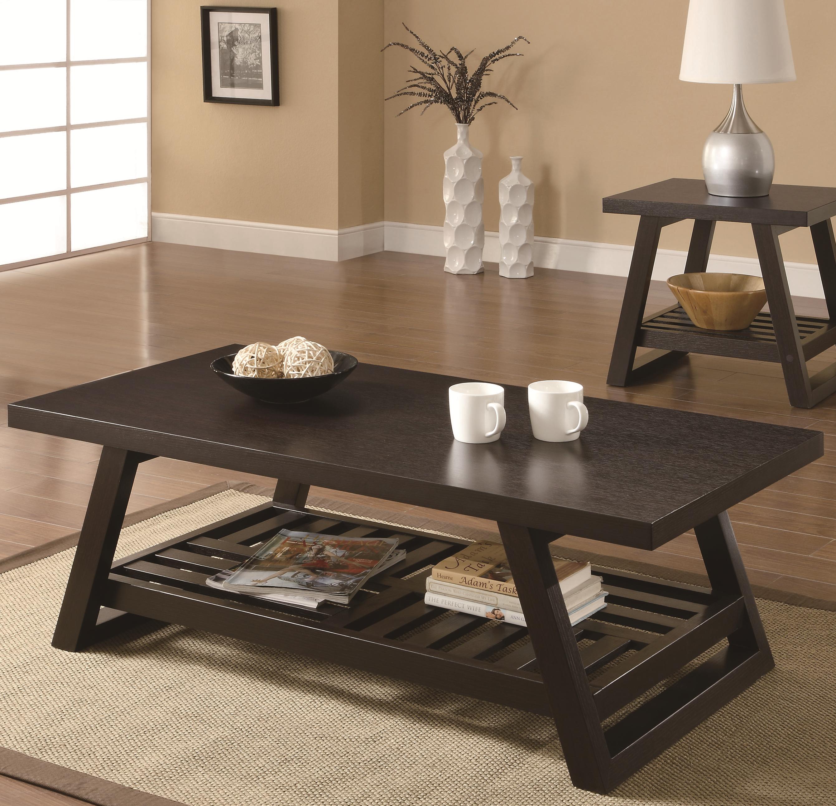 lamp table with shelf