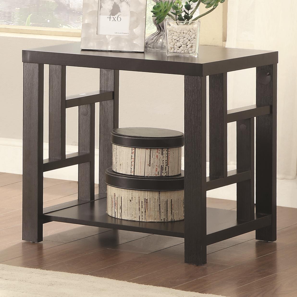 Coaster 703530 703537 End Table With Window Pane Design Lapeer