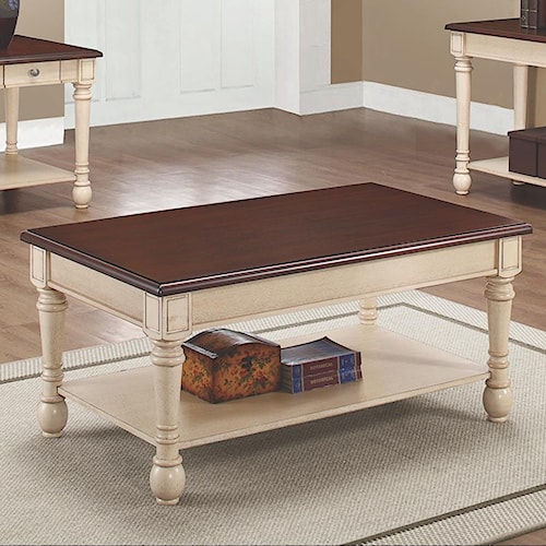 Coaster 70441 Two-Toned Transitional Coffee Table | Furniture ... Coaster 70441 Two-Toned Transitional Coffee Table | Furniture ...