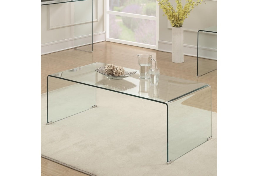Coaster 70532 705328 Clear Acrylic Coffee Table Dunk Bright