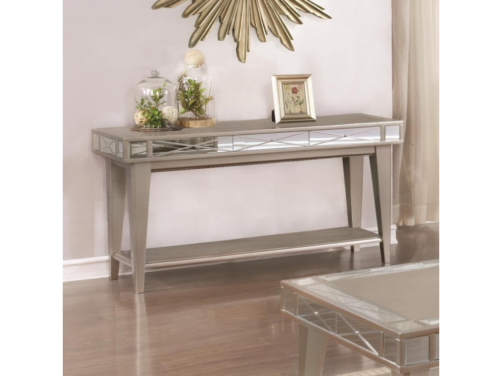 Coaster 72088 Bling Mirrored Sofa Table Value City Furniture Coaster 72088sofa Table