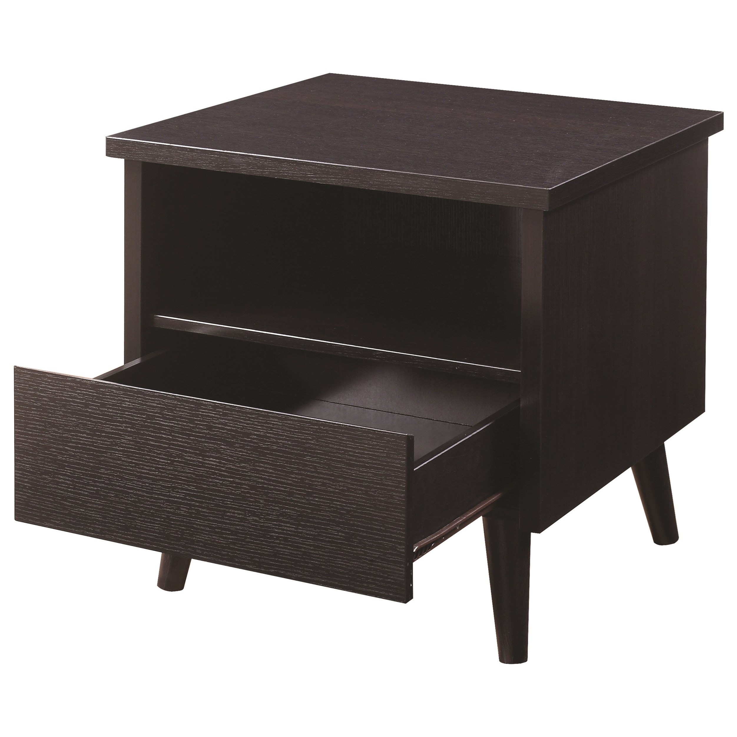 Coaster 72112 Mid Century Modern End Table With Drawer Standard