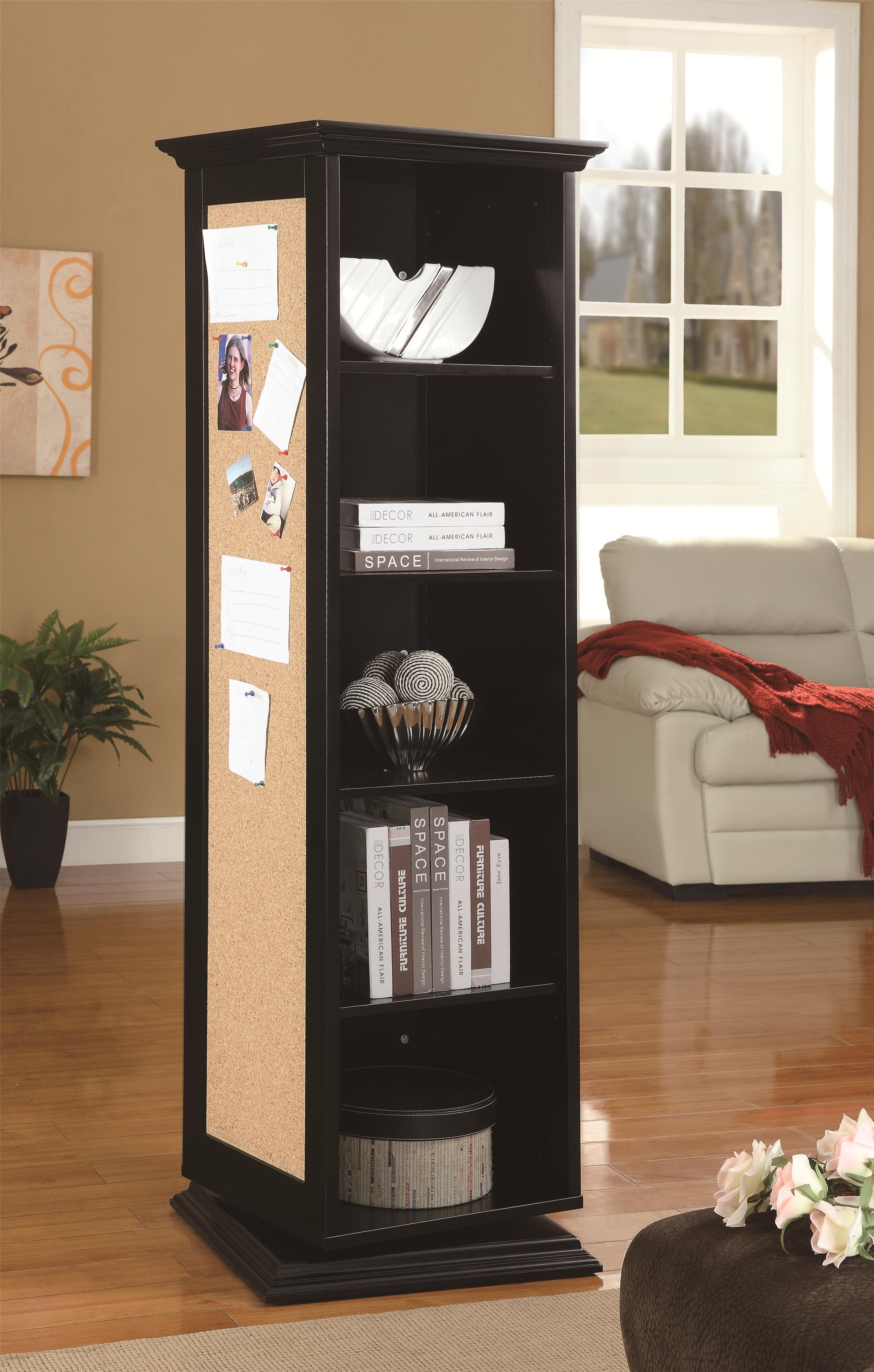 Coaster Accent Cabinets 910083 Swivel Cabinet With Storage Shelves