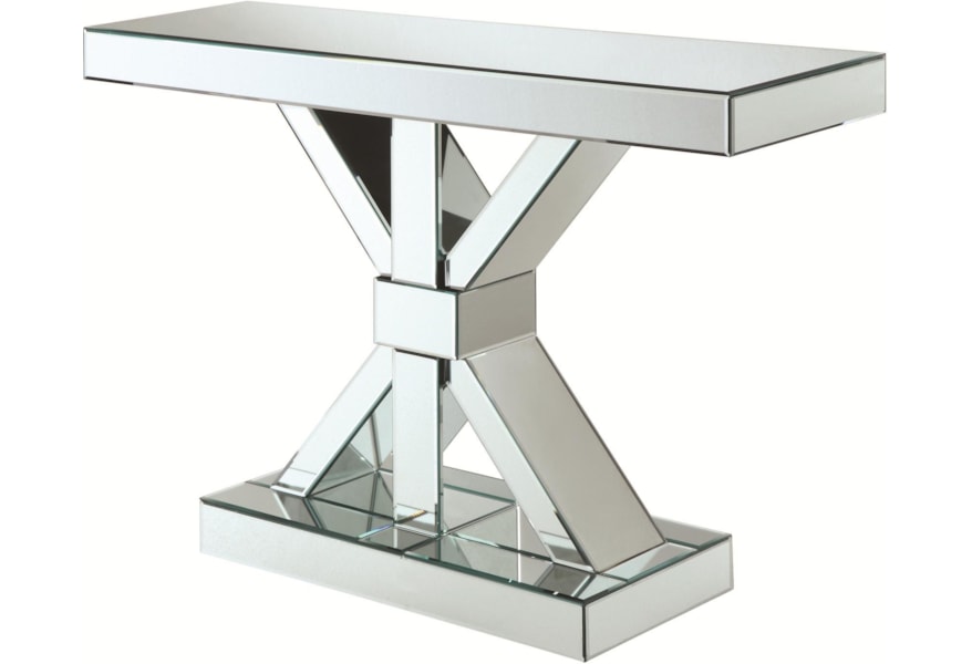 Coaster Accent Cabinets Thick Mirrored Console Table Rife S Home