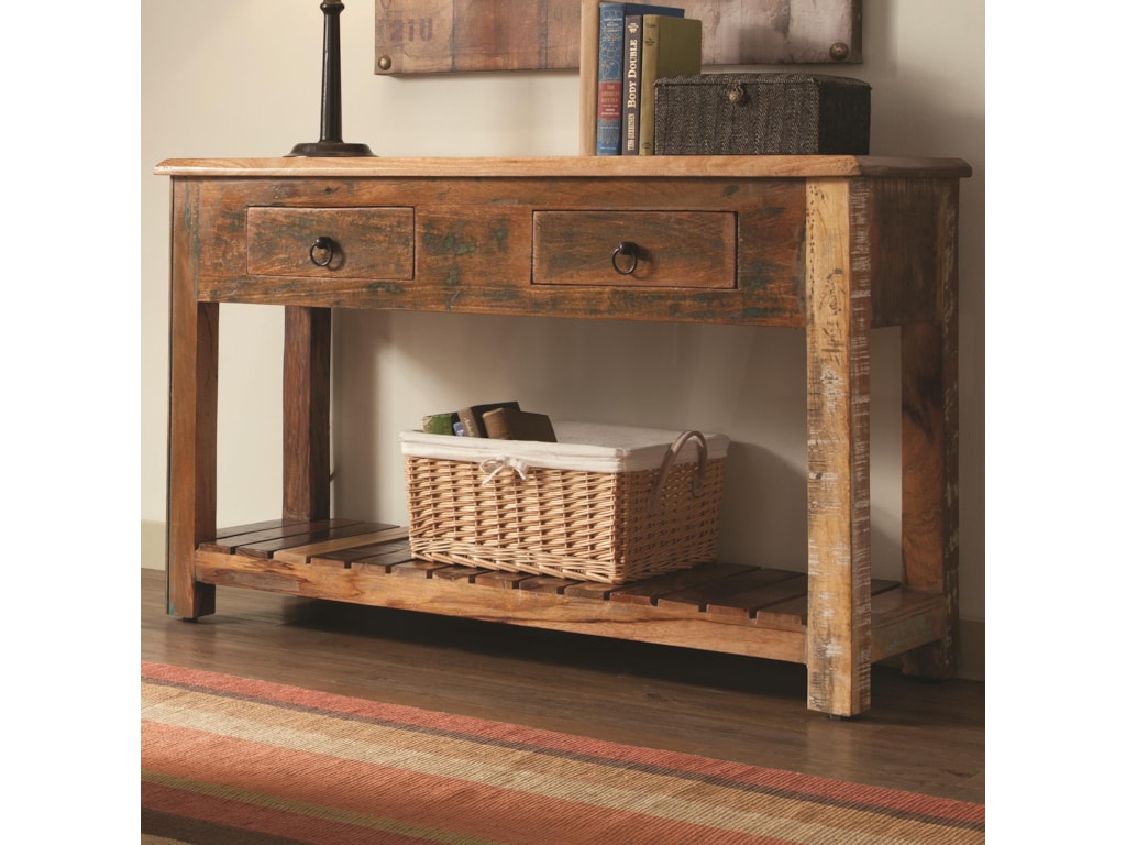 Coaster Accent Cabinets 950364 Rustic Console Table W Drawers Coaster Accent Cabinetsconsole Table