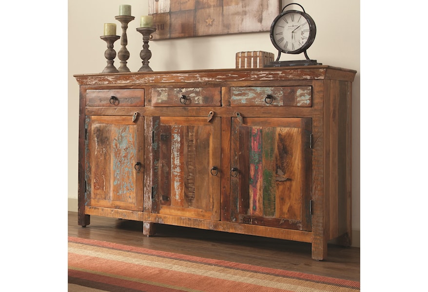 Coaster Accent Cabinets Rustic Cabinet W Doors Rife S Home