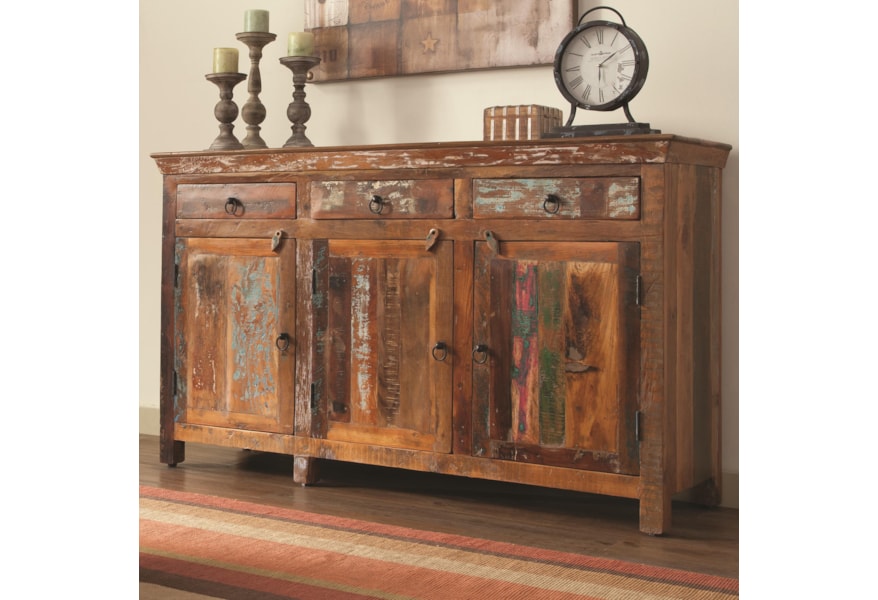 Coaster Accent Cabinets Rustic Cabinet W Doors Rife S Home