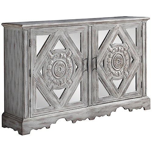 Coaster Accent Cabinets Distressed Grey Cabinet With Ornate Coaster Accent Cabinets Distressed Grey Cabinet With Ornate Doors