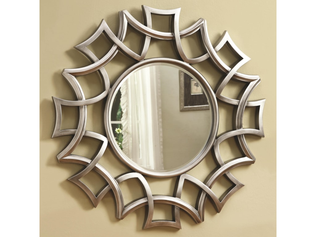 Accent Mirrors Starburst Accent Mirror In Silver Finish Sadler S