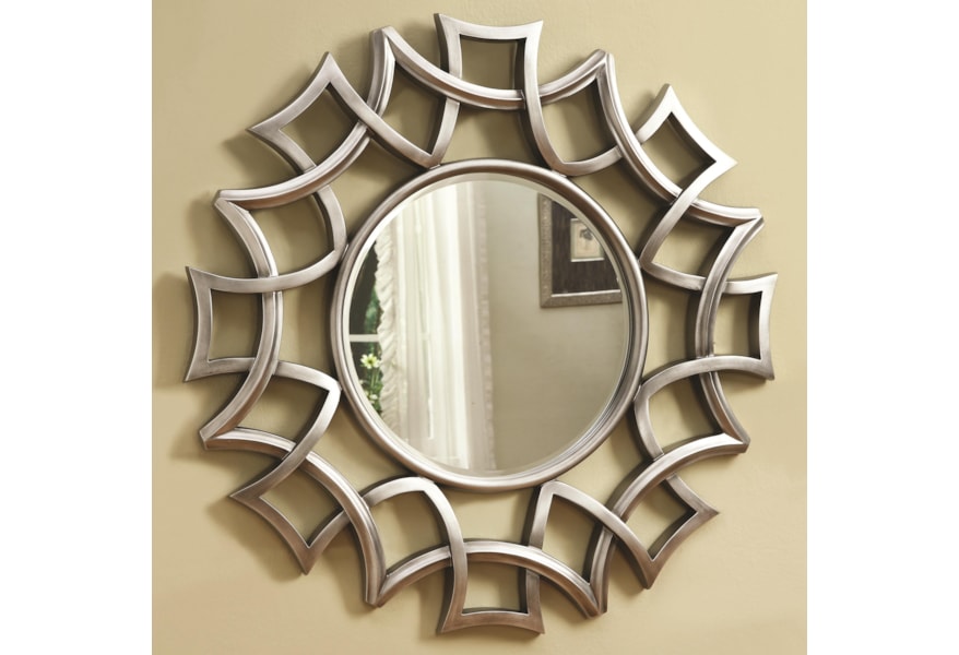 Coaster Accent Mirrors 901733 Starburst Accent Mirror In Silver