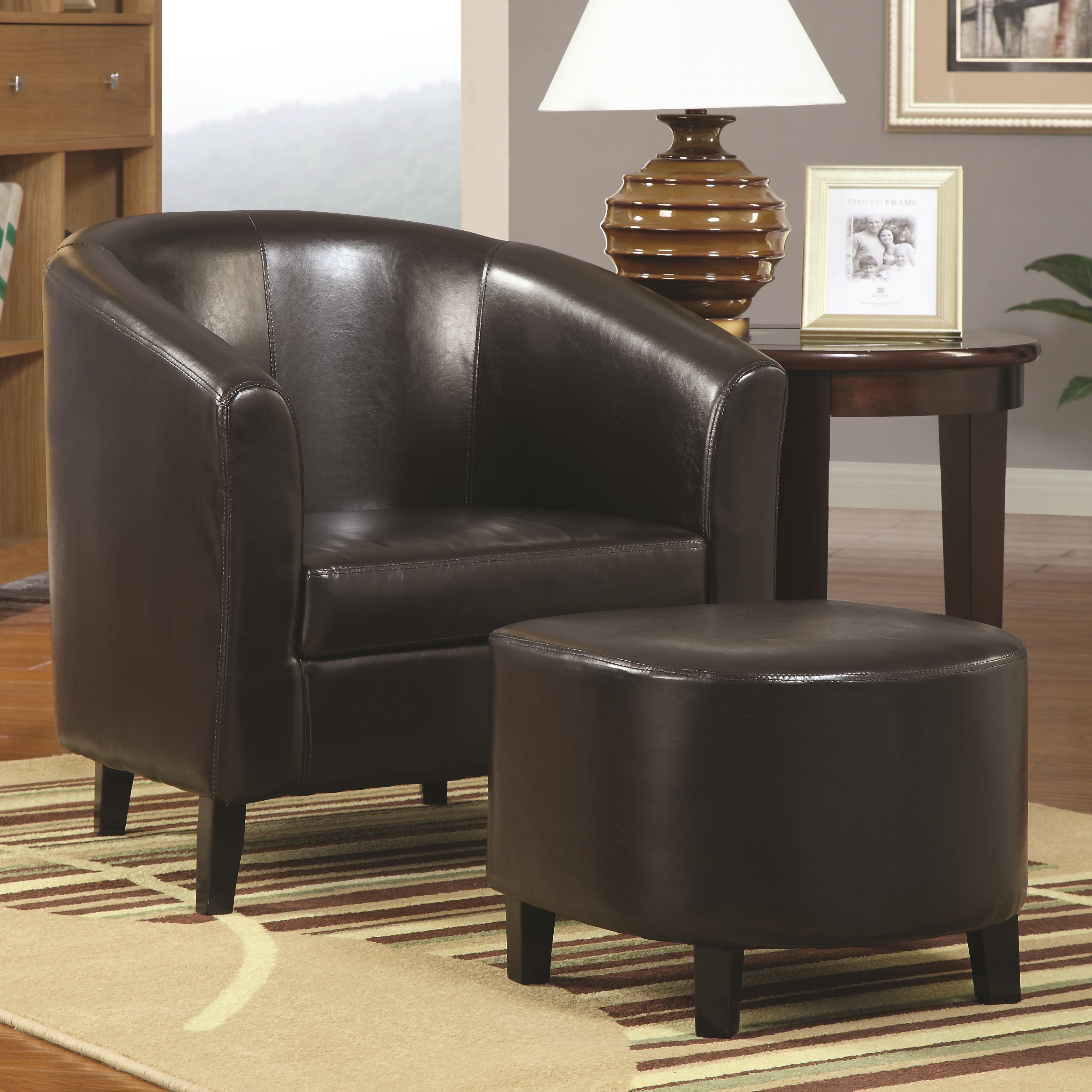 accent chair with ottoman