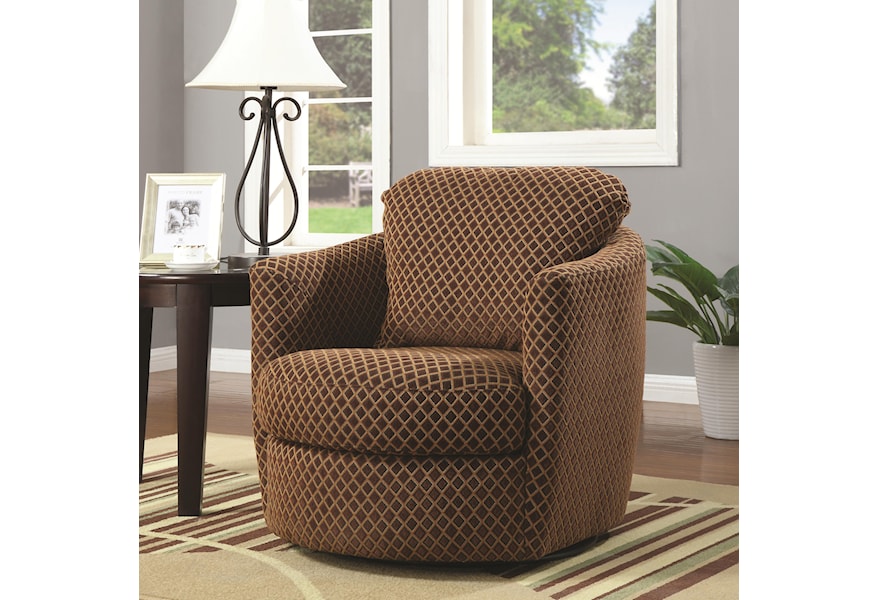 Coaster Accent Seating 900405 Swivel Upholstered Chair Dunk