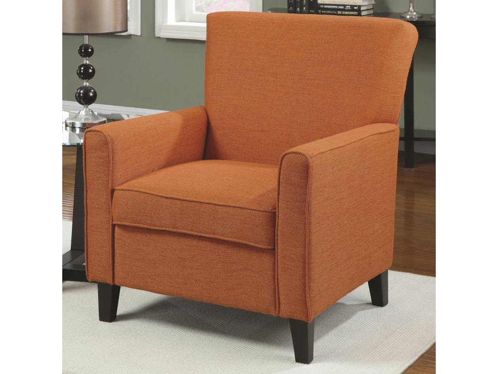 Coaster Accent Seating 902094 Orange Chair With Contemporary Coaster Accent Seatingaccent Chair