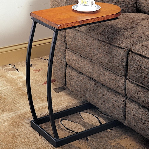 Coaster Accent Tables 900279 Snack Table Northeast Factory Direct Coaster Accent Tables Distressed Oak Snack Table With Black Metal Base
