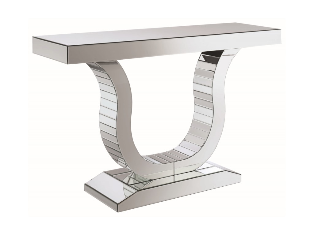 Coaster Accent Tables Glam Mirrored Console Table Miskelly Coaster Accent Tablesconsole Table