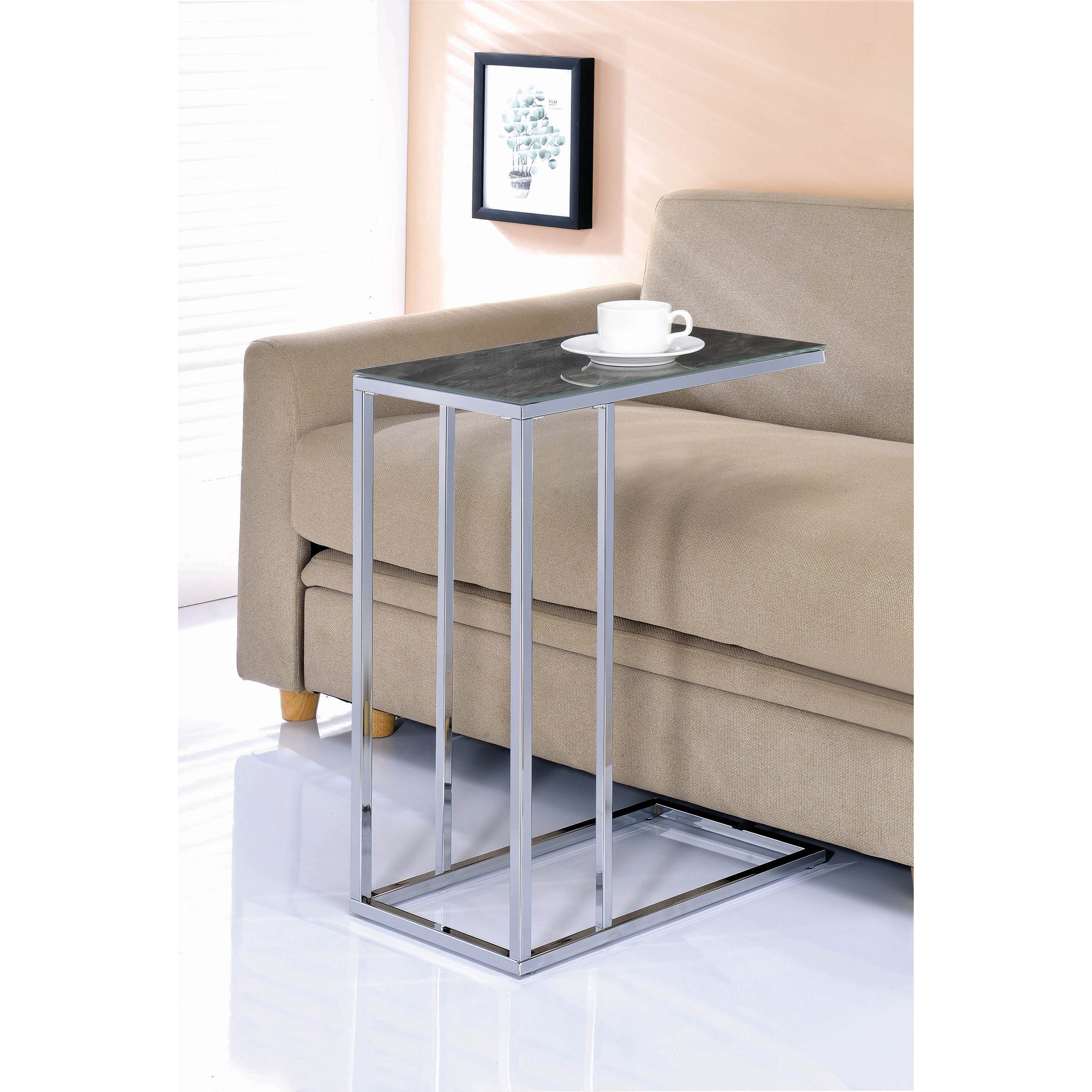 Coaster Accent Tables Accent Table In Chrome Finish With