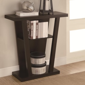 Coaster Accent Tables 950136 Angled Cappuccino Entry Table With
